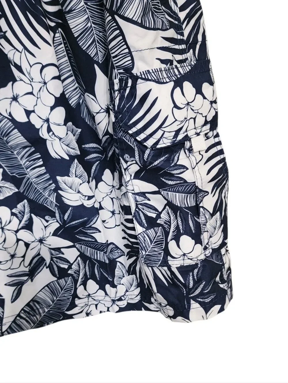 Kanu Surf Swim Trunks Shorts 3X Navy White Floral NWT
